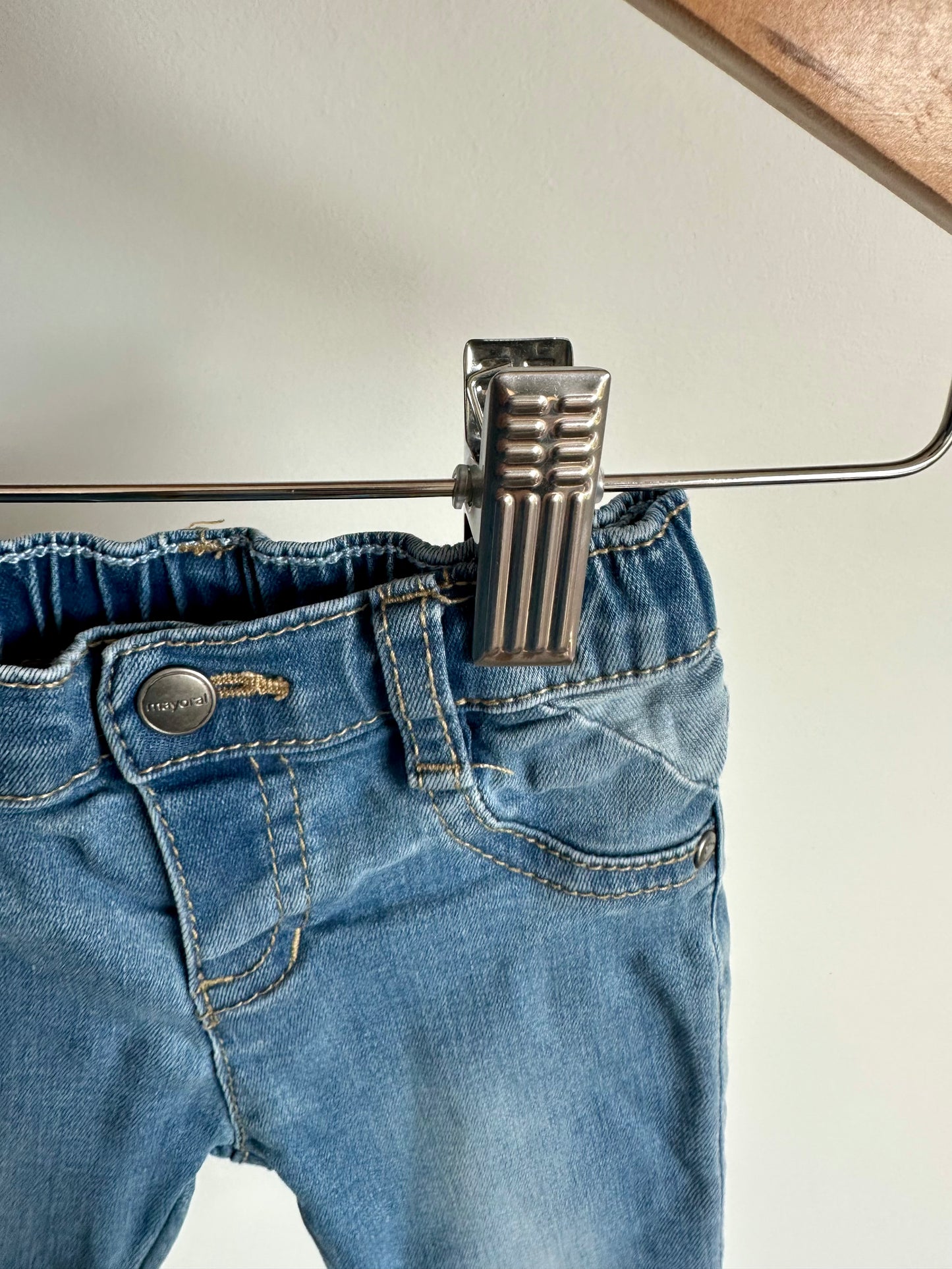 Mayoral Jeans with Teddy Bear Pockets / 1-2m