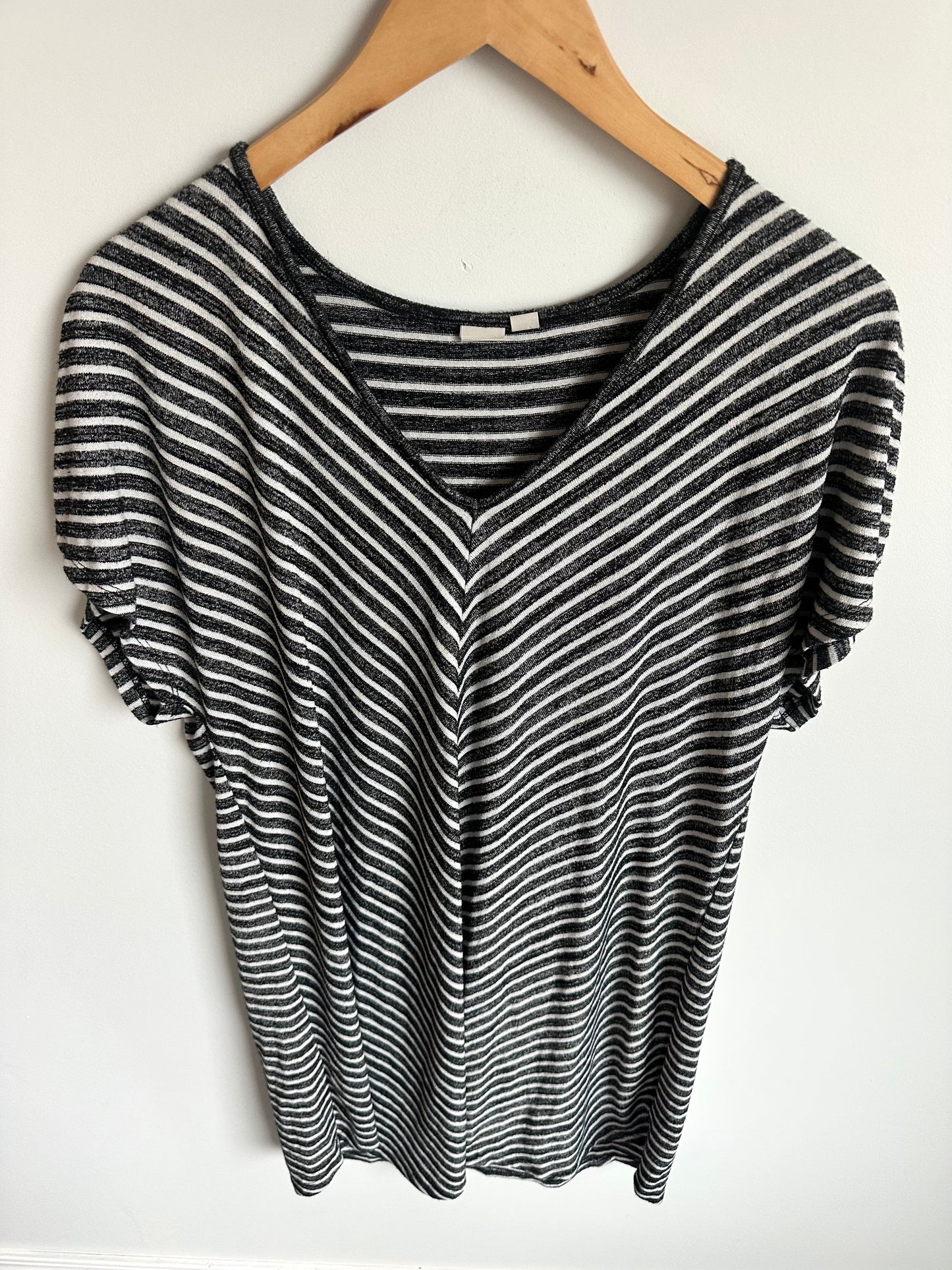 Gap Charcoal Stripe Rayon Blend Dress / Medium