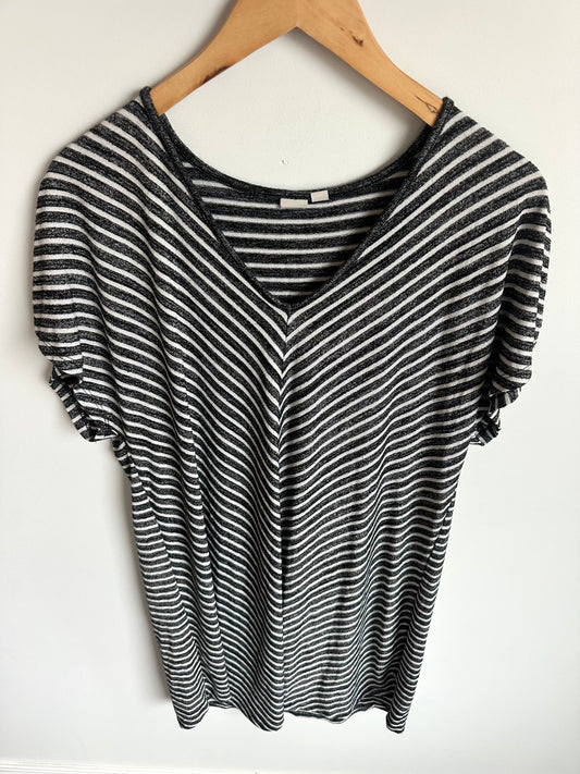 Gap Charcoal Stripe Rayon Blend Dress / Medium