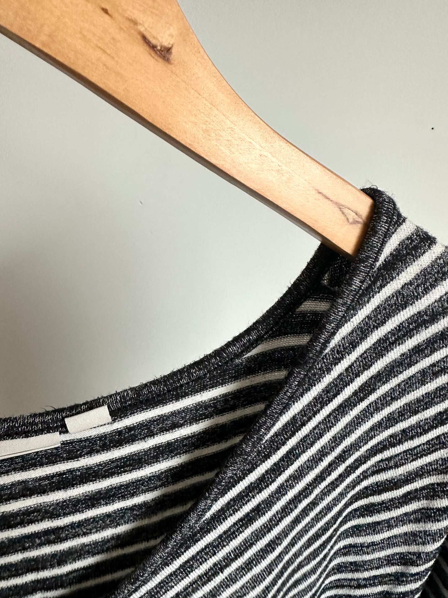 Gap Charcoal Stripe Rayon Blend Dress / Medium