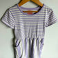 Purple Striped Dress with Pockets / 8 years