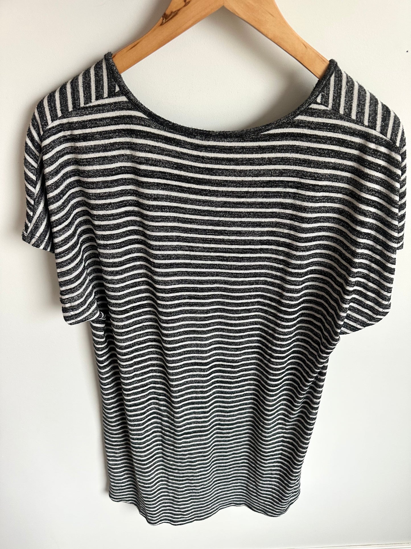 Gap Charcoal Stripe Rayon Blend Dress / Medium