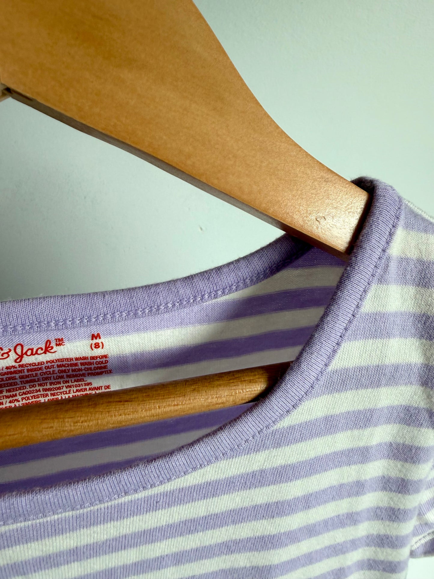 Purple Striped Dress with Pockets / 8 years