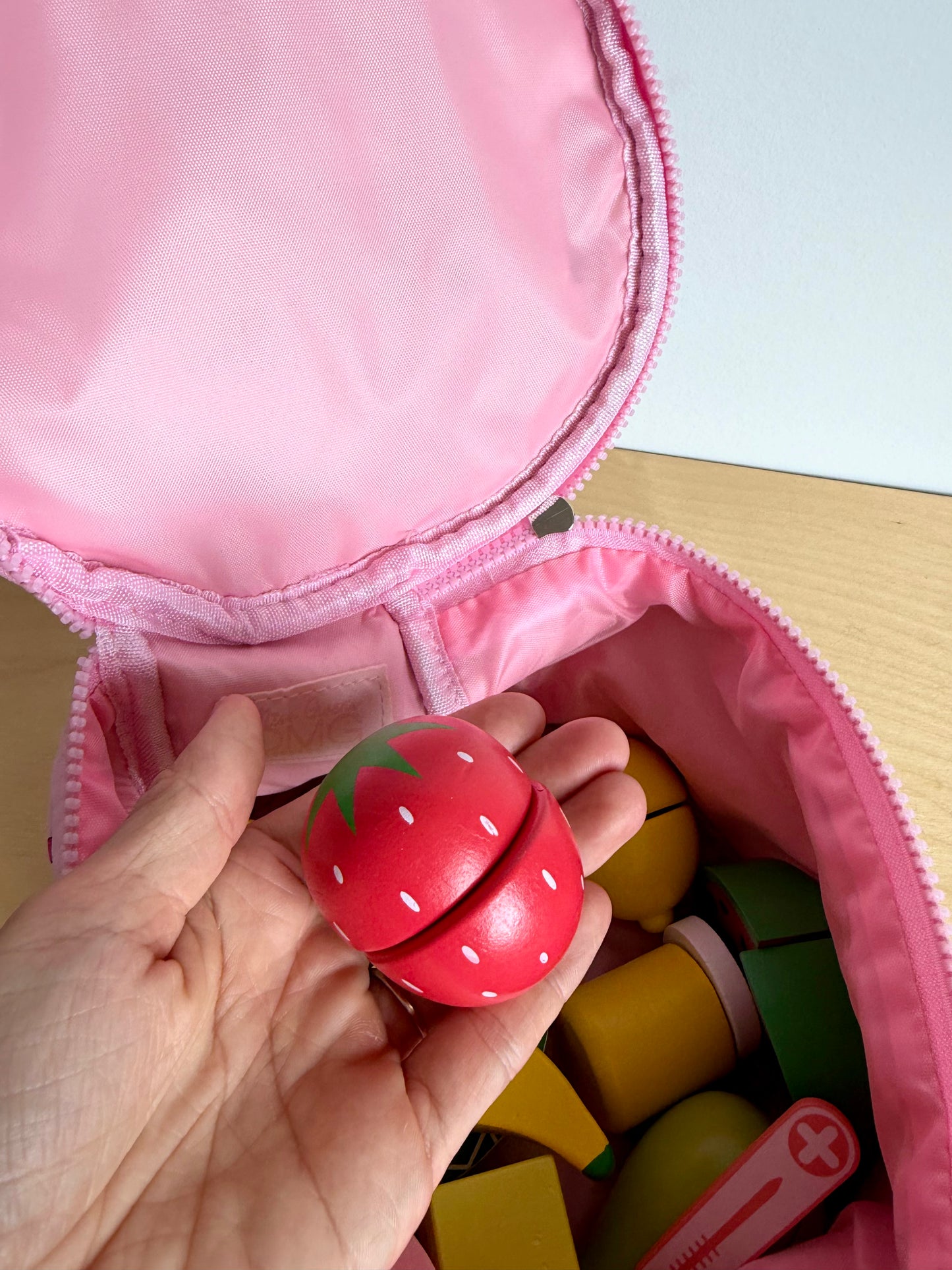 Play Wooden Food and Cherry Bin (No Shipping)