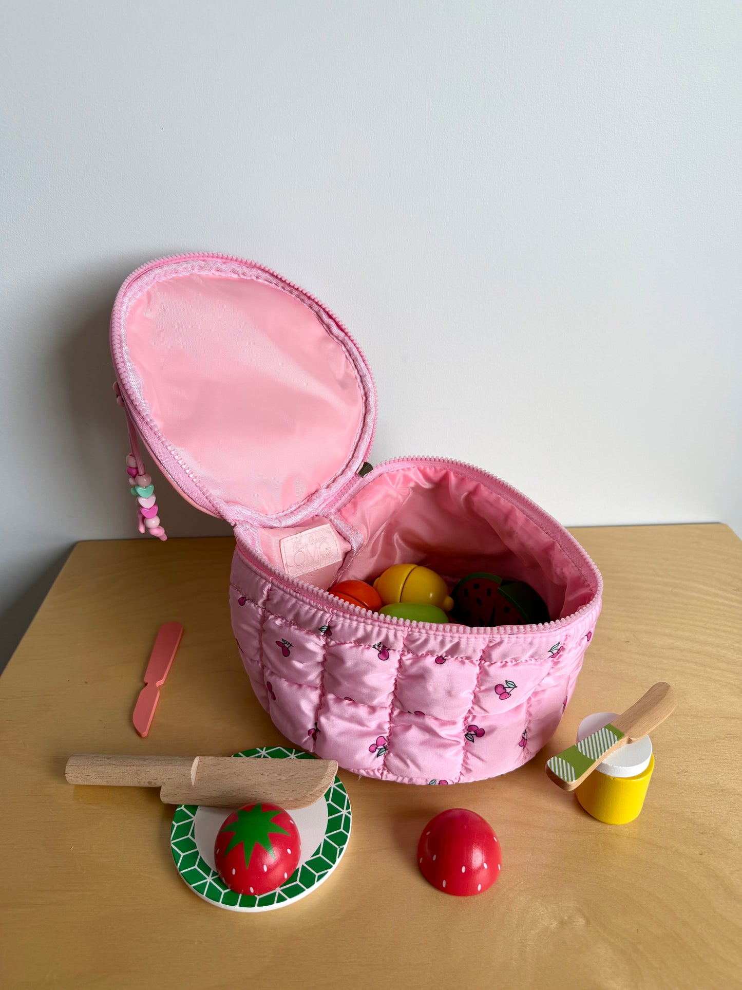 Play Wooden Food and Cherry Bin (No Shipping)