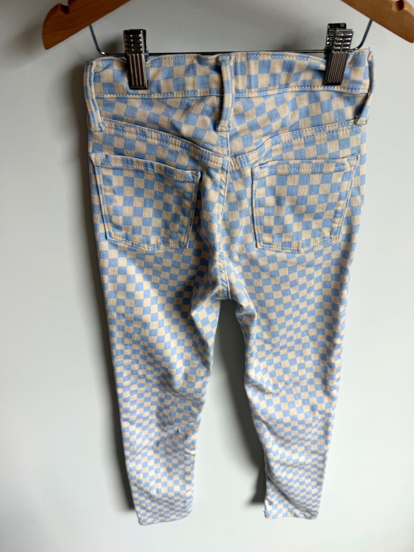 Blue Checkered Rockstar Jeggings / 10 years