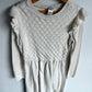 Cream Ruffle Long Sleeve Dress / 12 years