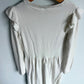 Cream Ruffle Long Sleeve Dress / 12 years
