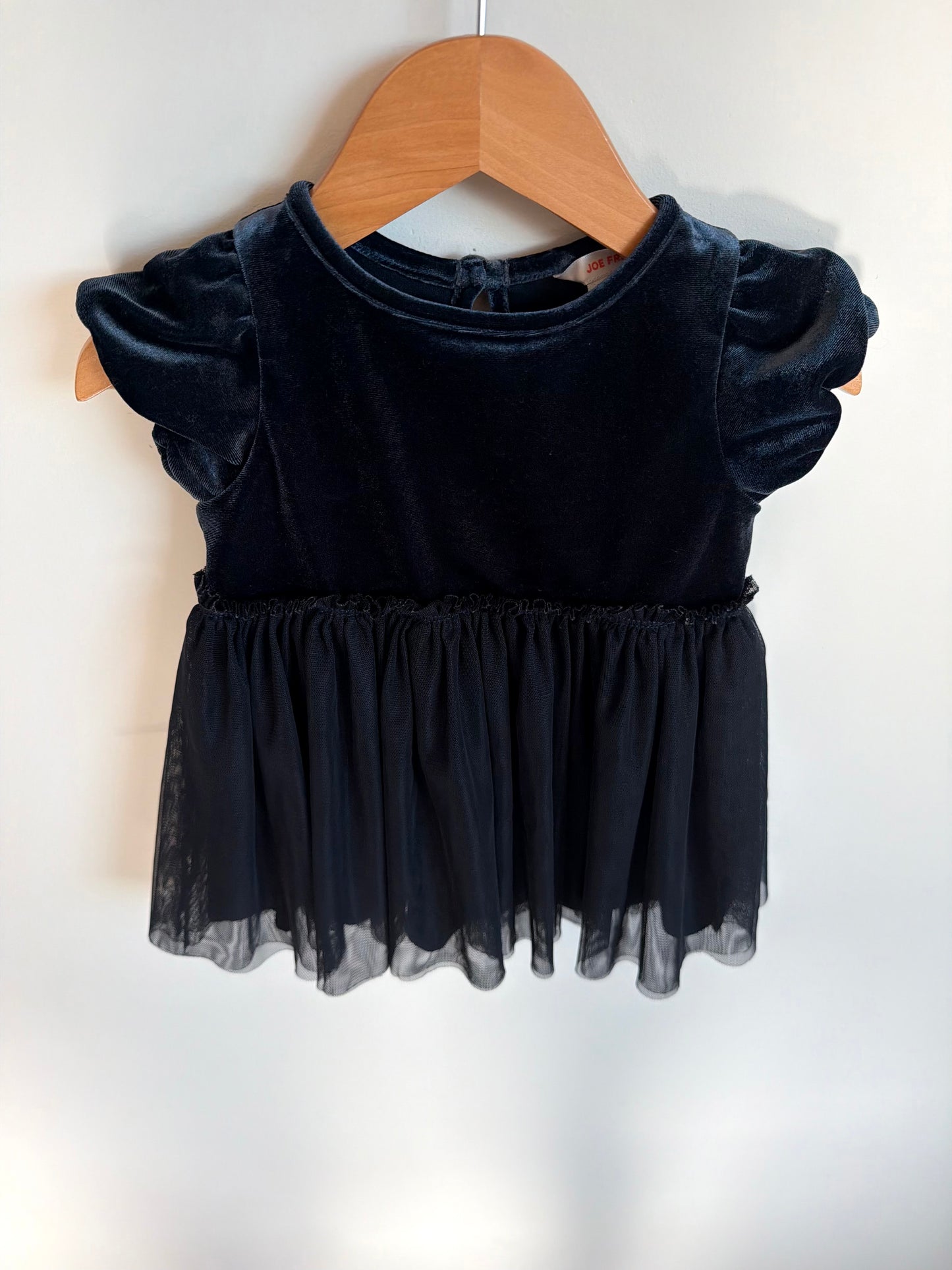 Sapphire Velvet Formal Dress / 12-18m