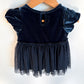 Sapphire Velvet Formal Dress / 12-18m