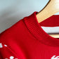 Red Knit Reindeer Long Sleeve Dress / 11-12 years