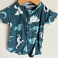 Bonds Short Sleeve Dino Tie Blue Romper / 3-6m