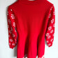 Red Knit Reindeer Long Sleeve Dress / 11-12 years