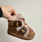 Tan Sherpa Lined Velcro Boots / Size 2 Infant