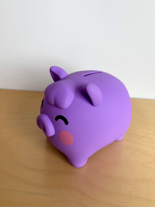 Silicone Purple Piggy Bank Toy (No Shipping)
