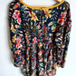 Zara Navy Floral Dress / 11-12 years