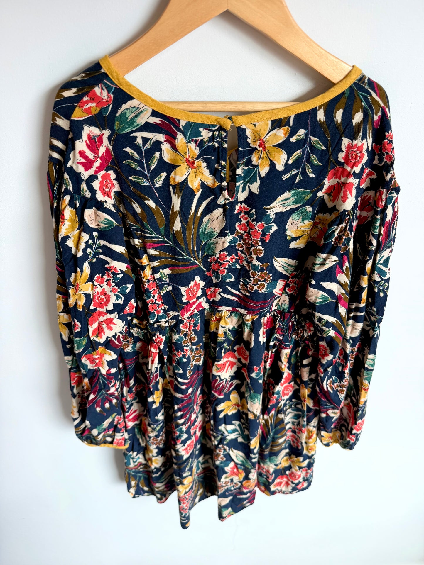 Zara Navy Floral Dress / 11-12 years