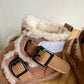 Tan Sherpa Lined Velcro Boots / Size 2 Infant