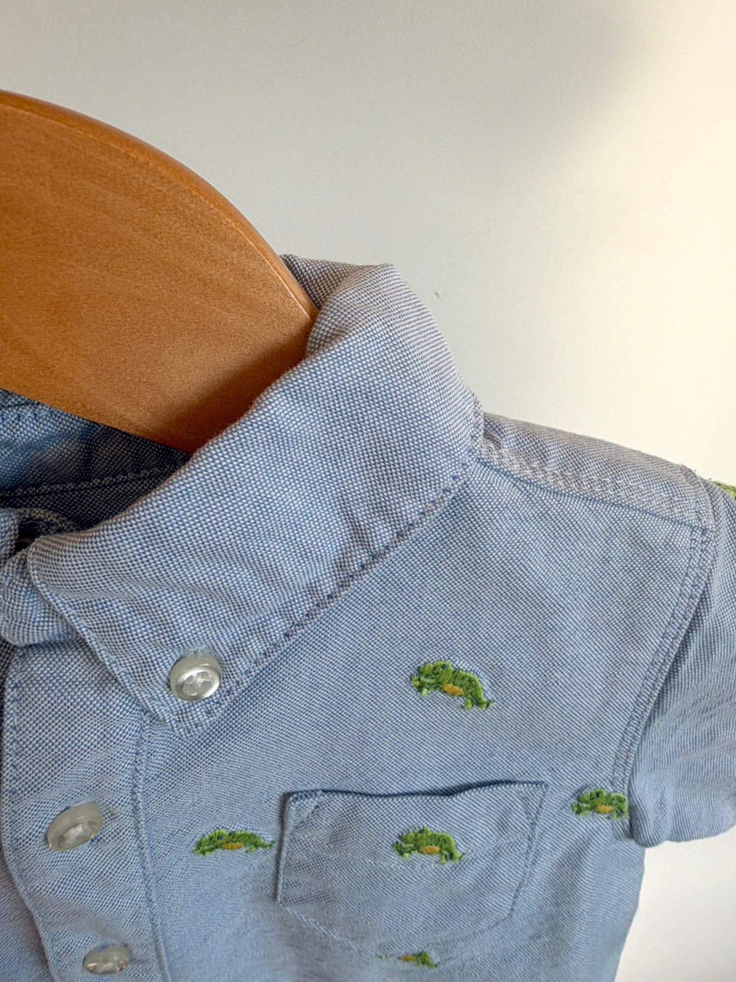 Frog Hopping Romper / 12m