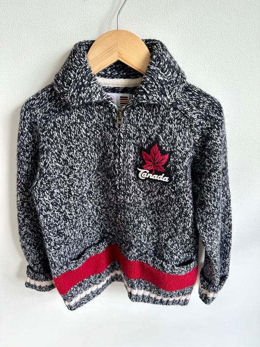 Olympic Hudson Bay Zip Up Wool Sweater / 5-6 years