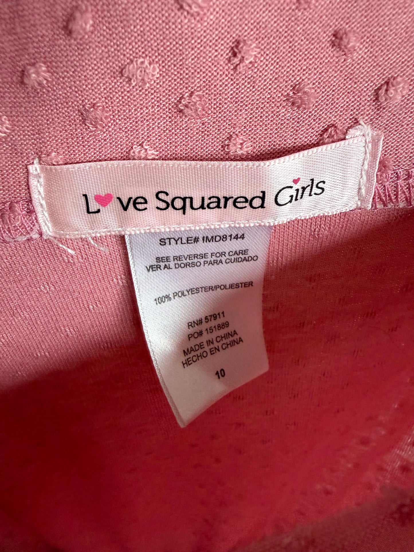 Blush Tiered Dotted Dress / 10 years