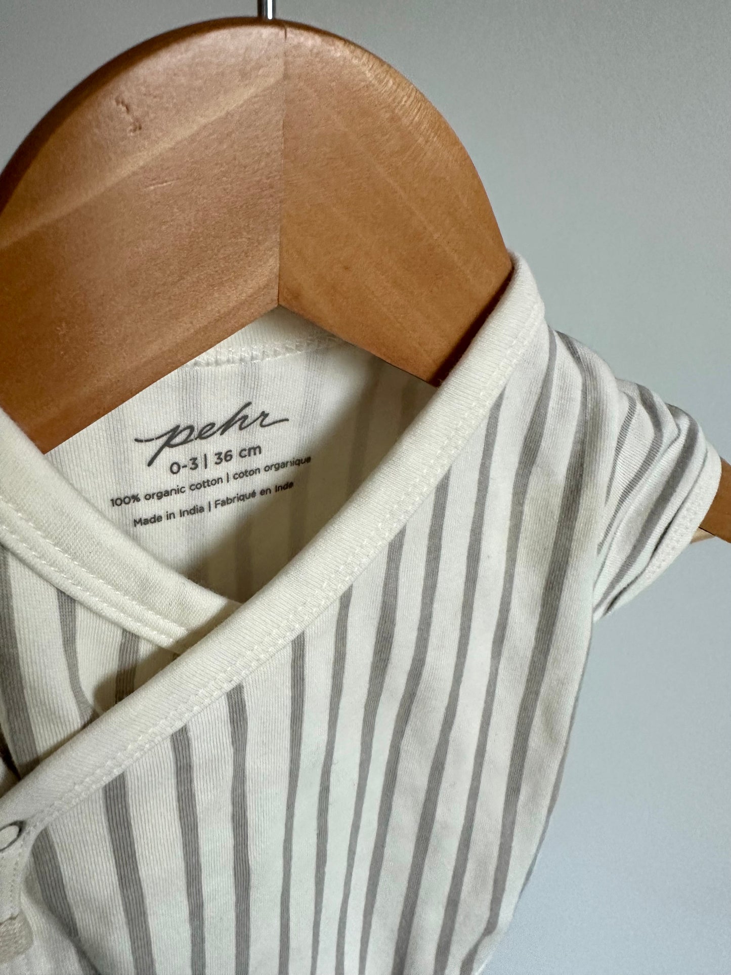 Pehr Striped Wrap Organic Bodysuit / 0-3m