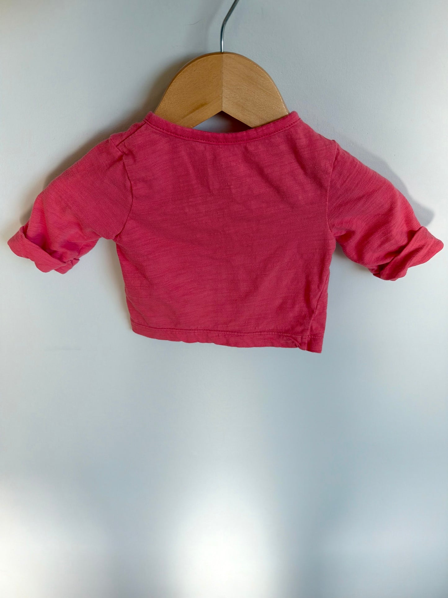 Pink Button Up Top / 9m