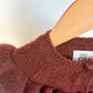 Rust Ruffle Sleeve Sweater / 6-9m