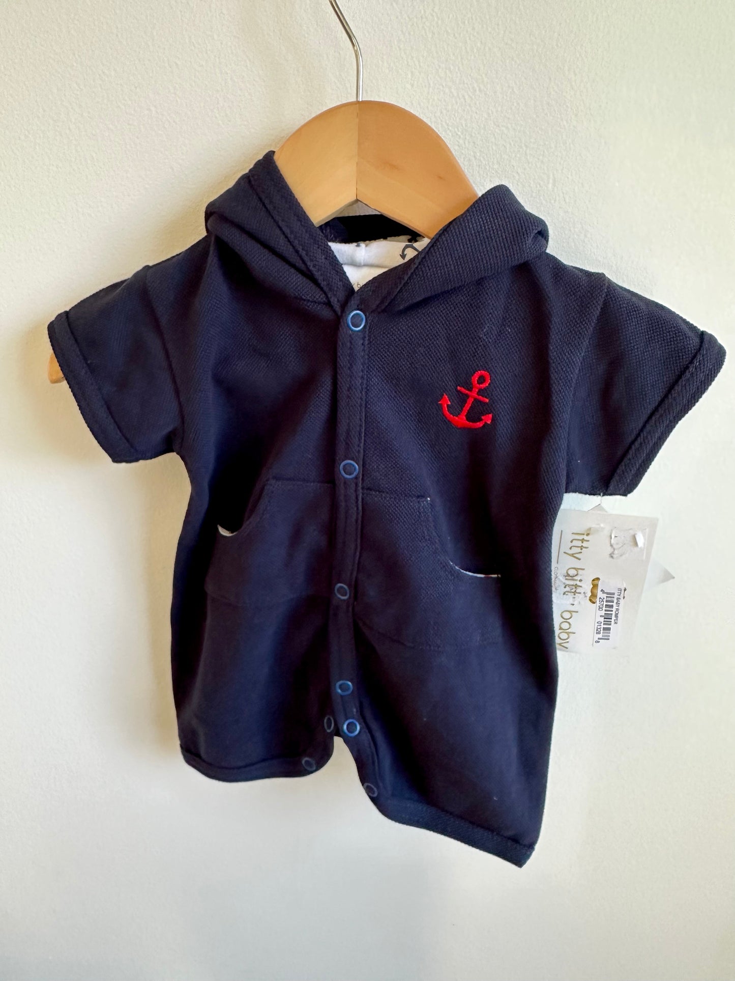 Anchor Hooded Romper (With Tags) / 1m