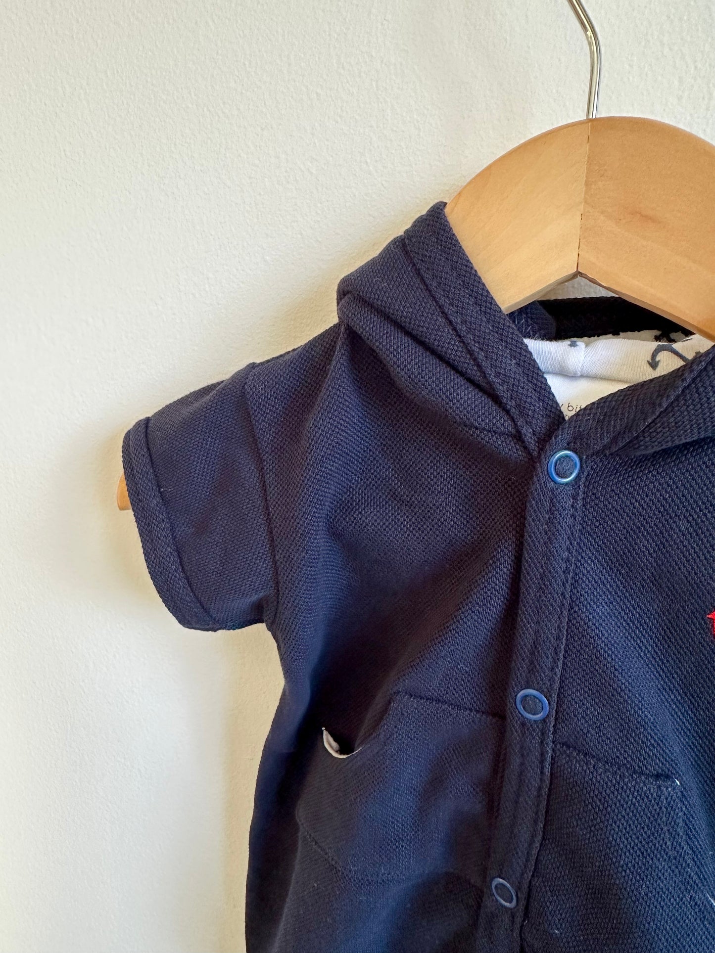 Anchor Hooded Romper (With Tags) / 1m