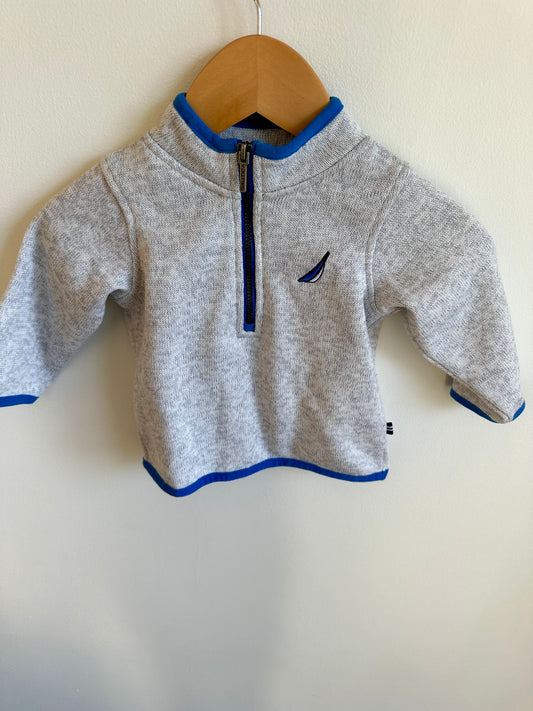 Grey Half Zip Sweater / 3-6m