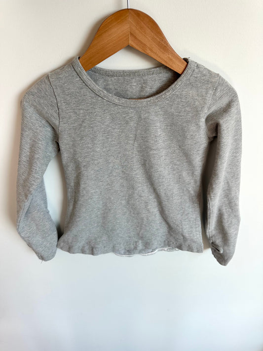 Peekaboo Beans Grey Long Sleeve Top / 3T