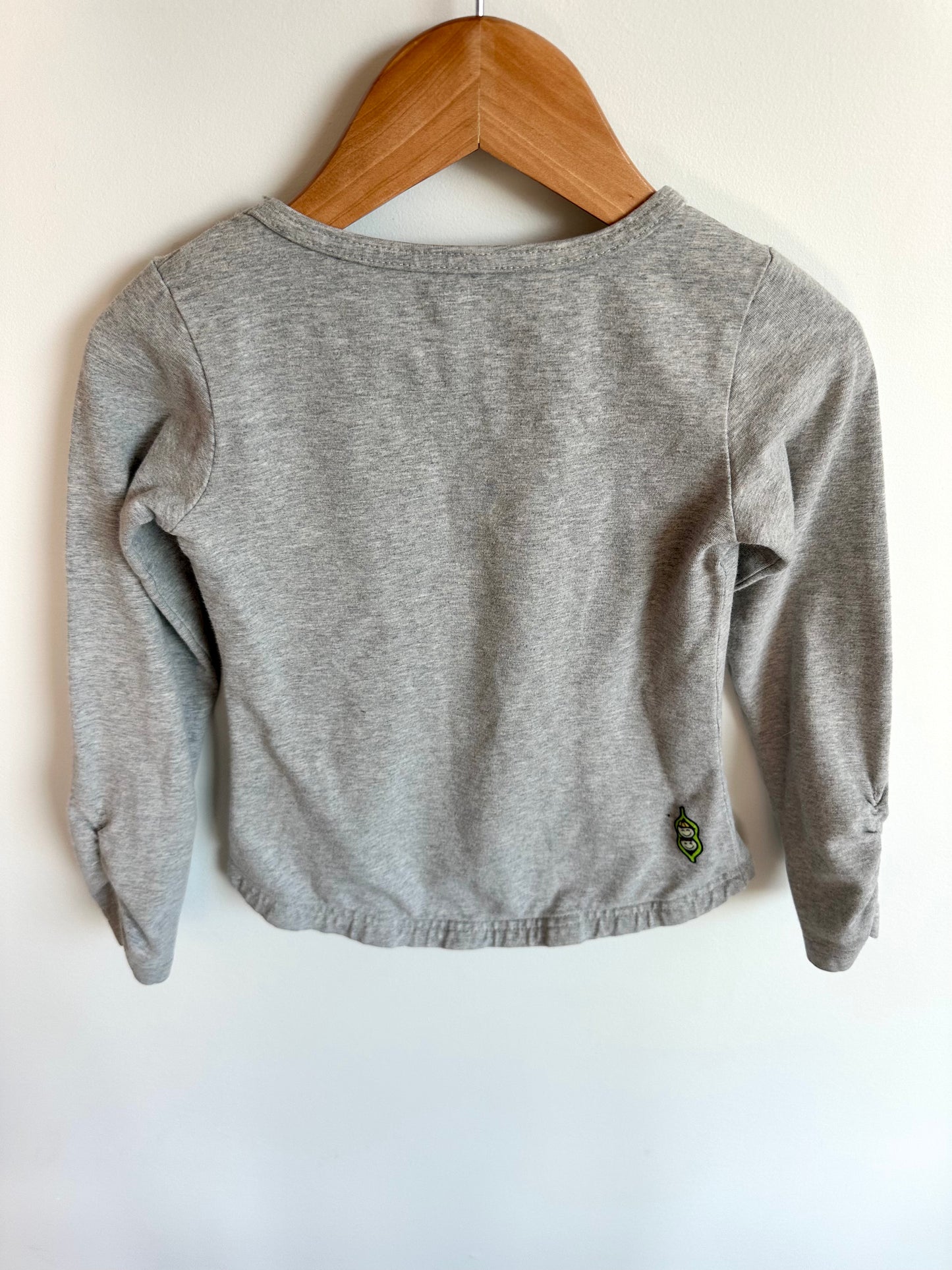 Peekaboo Beans Grey Long Sleeve Top / 3T