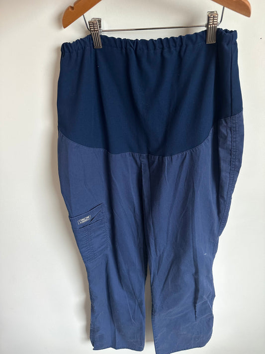 Blue Maternity Scrub Pants / Small