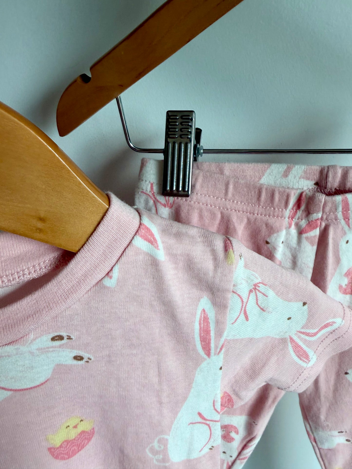 Pink Bunny PJ Top + Bottoms Set / 24m