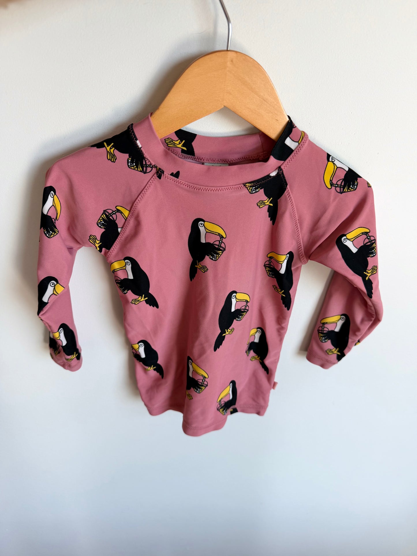 Bird Pink Swim Top / 12-24m