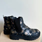 Black Floral Ankle Boots / 3-3.5 Big Kid