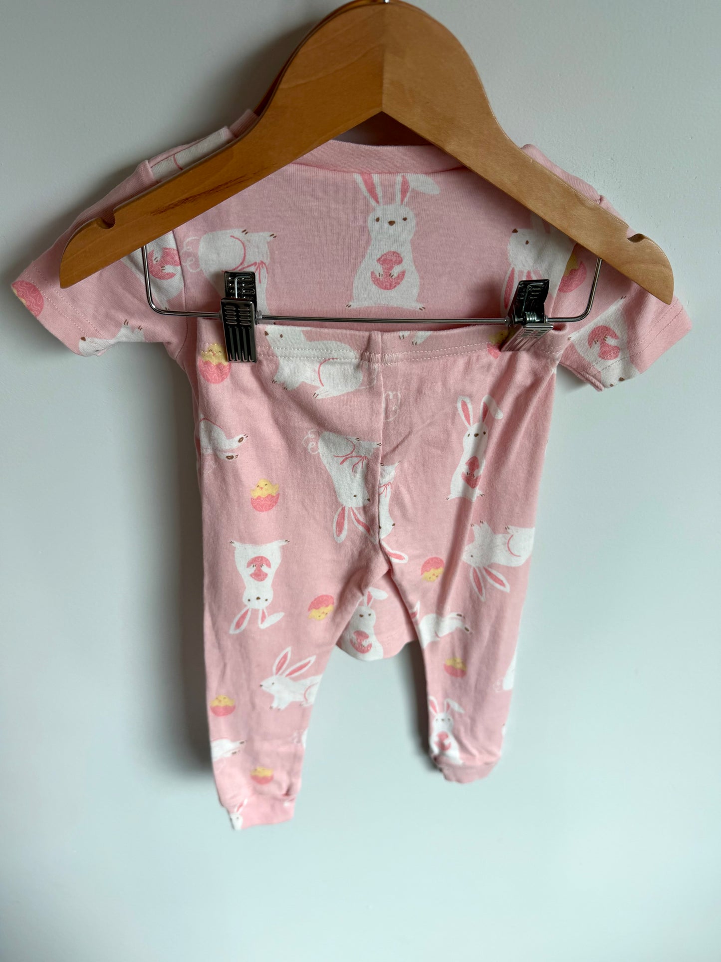 Pink Bunny PJ Top + Bottoms Set / 24m