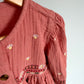 Blush Muslin Embroidered Dress / 18-24m