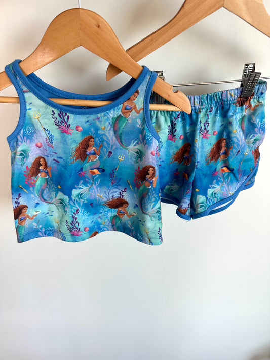 Disney Mermaid Tank + Shorts Set / 2T