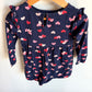 Heart Navy Pattern Dress / 18-24m
