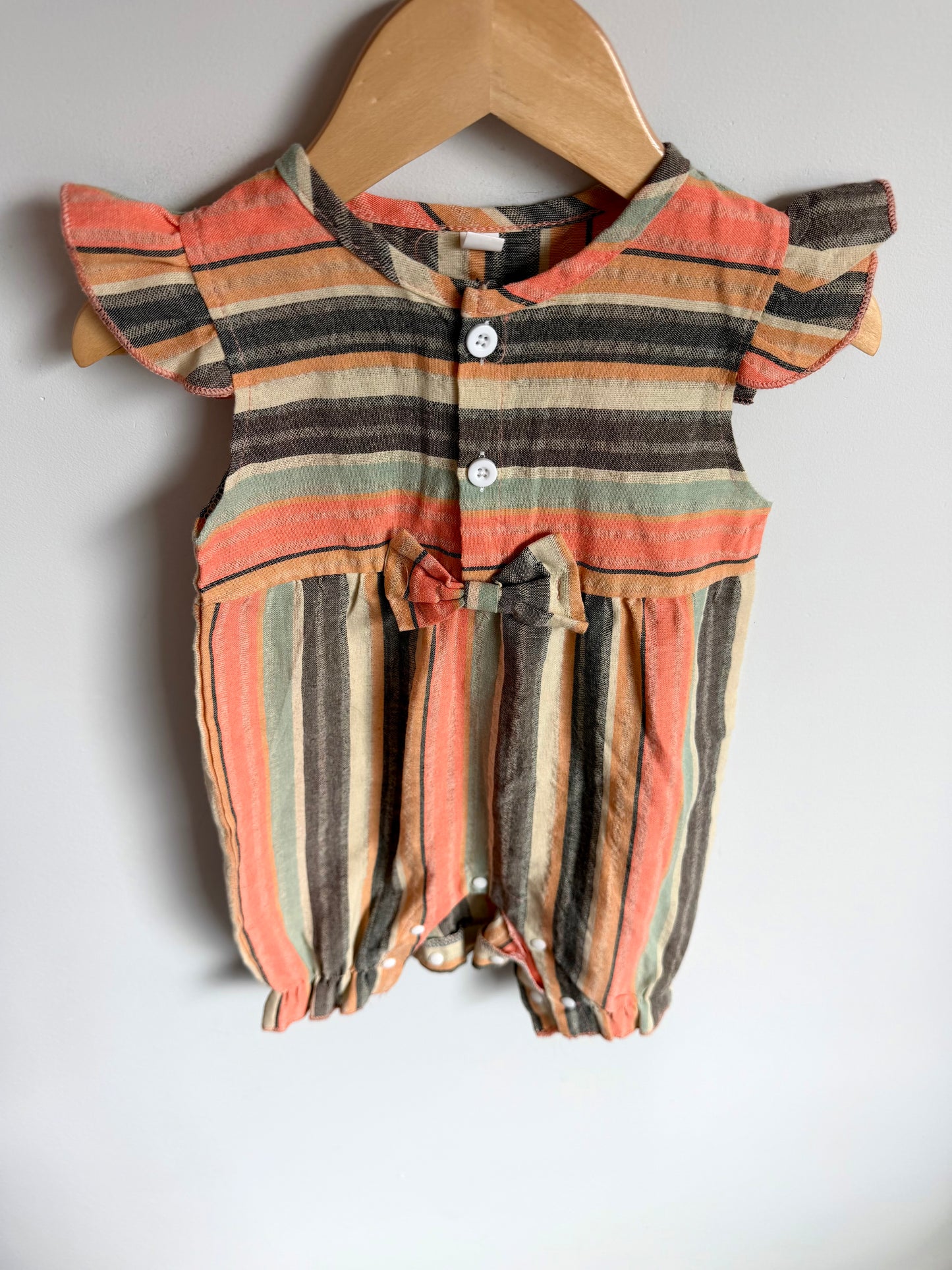 100% Colourful Striped Jumpsuit / 18-24m