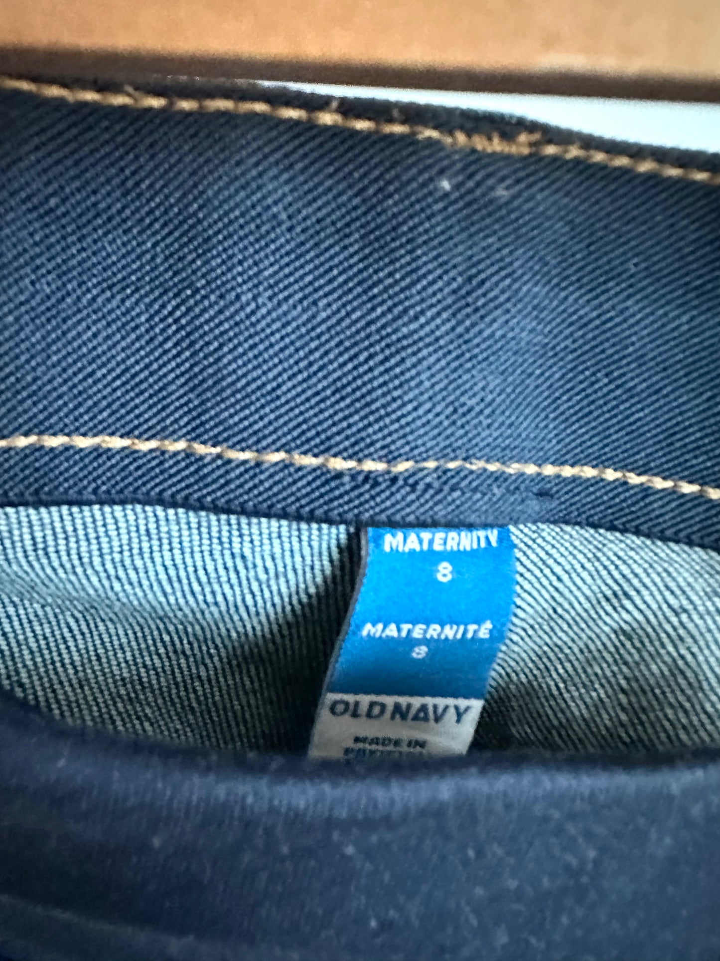 Dark Maternity Jeans / 8 Short