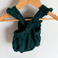 Green Corduroy Overall Bubble Romper / 0-3m