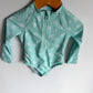 Teal Seashell Zip Long-sleeve Swimsuit / 2T