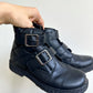 Black Zip Ankle Boots / 3 Big Kid