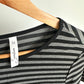 Rayon Grey Striped Nursing T-shirt / Medium