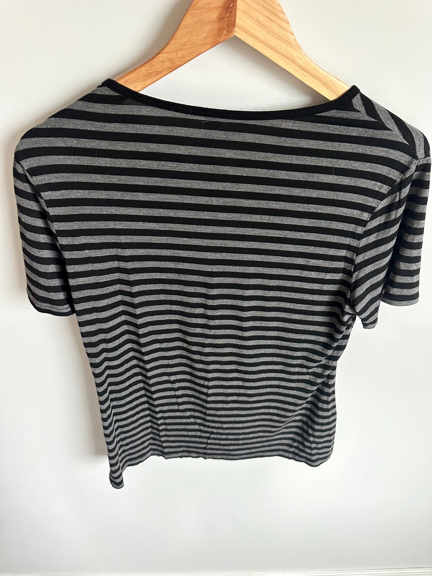 Rayon Grey Striped Nursing T-shirt / Medium