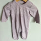 Organic Purple Dotted Jumpsuit / 6m