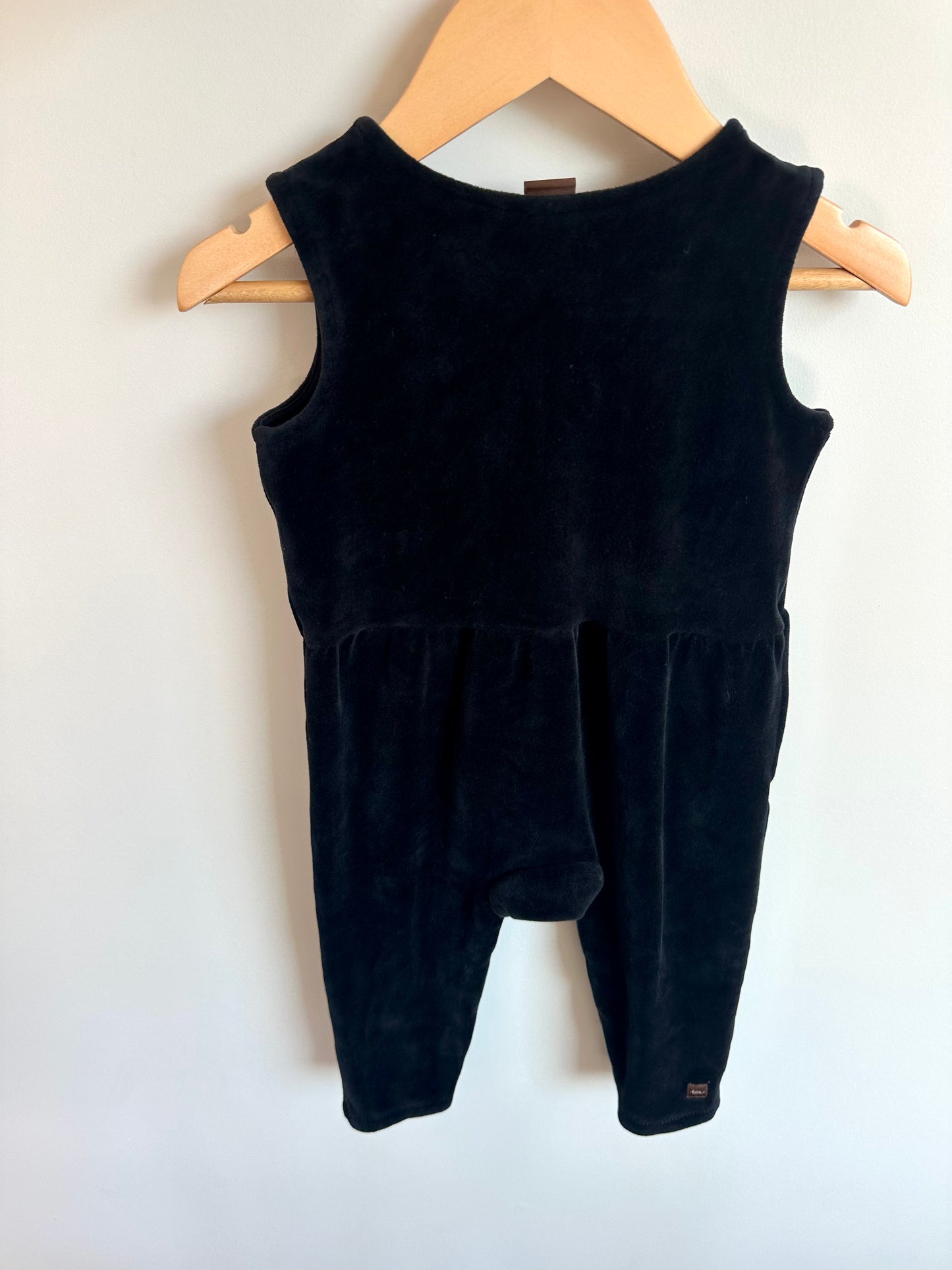 Tea Velour Ruffle Jumpsuit / 18-24m